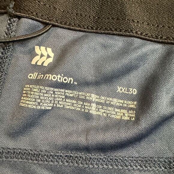 NWT All In Motion Plus Size NAVY Athletic Training Pants Drawstring Waist - XXL - Picture 3 of 7